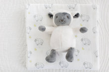 SwaddleDesigns - Little Lambs & Stars Muslin Swaddle Blanket, Premium Cotton-Paris Pink & Cowboy Blue Baby Boutique