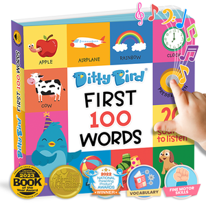 Ditty Bird - First 100 Words | Ditty Bird Baby book-Award Family Choice-Book-Paris Pink & Cowboy Blue Baby Boutique