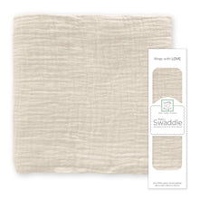 SwaddleDesigns - Oatmeal Muslin Swaddle Blanket, Premium Cotton-Paris Pink & Cowboy Blue Baby Boutique