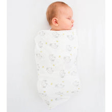 SwaddleDesigns - Little Lambs & Stars Muslin Swaddle Blanket, Premium Cotton-Paris Pink & Cowboy Blue Baby Boutique