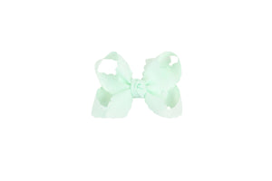 SCALLOPED EDGE BOW-Paris Pink & Cowboy Blue Baby Boutique