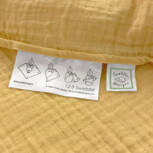 SwaddleDesigns - Gold Muslin Swaddle Blanket, Premium Cotton-Paris Pink & Cowboy Blue Baby Boutique