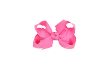 SCALLOPED EDGE BOW-Paris Pink & Cowboy Blue Baby Boutique