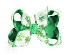 Beyond Creations, LLC - ST. PATRICK'S LUCKY BOWS-Paris Pink & Cowboy Blue Baby Boutique