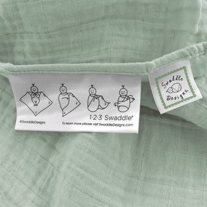 SwaddleDesigns - Jadeite Muslin Swaddle Blanket, Premium Cotton-Paris Pink & Cowboy Blue Baby Boutique