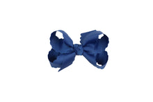 SCALLOPED EDGE BOW-Paris Pink & Cowboy Blue Baby Boutique